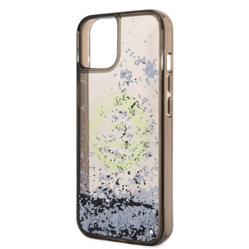Karl Lagerfeld Liquid Glitter Round RSG Logo Case - Case for iPhone 14 (Black) - 6