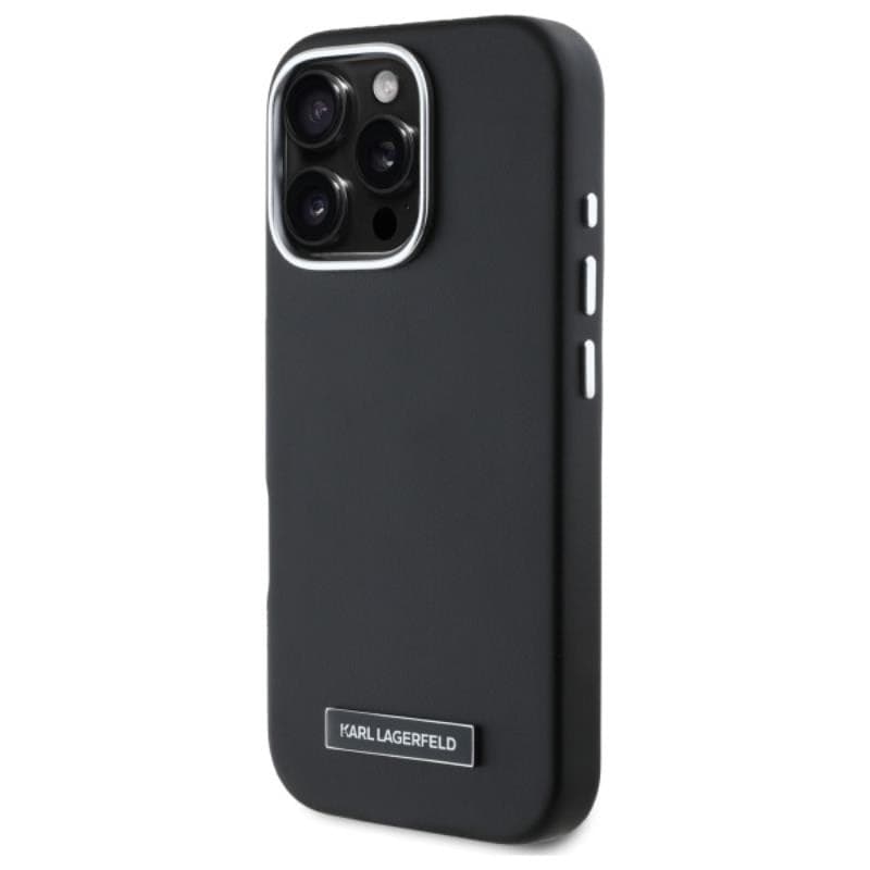 Karl Lagerfeld FW Metal Plate MagSafe - Case for iPhone 16 Pro (black) - 2