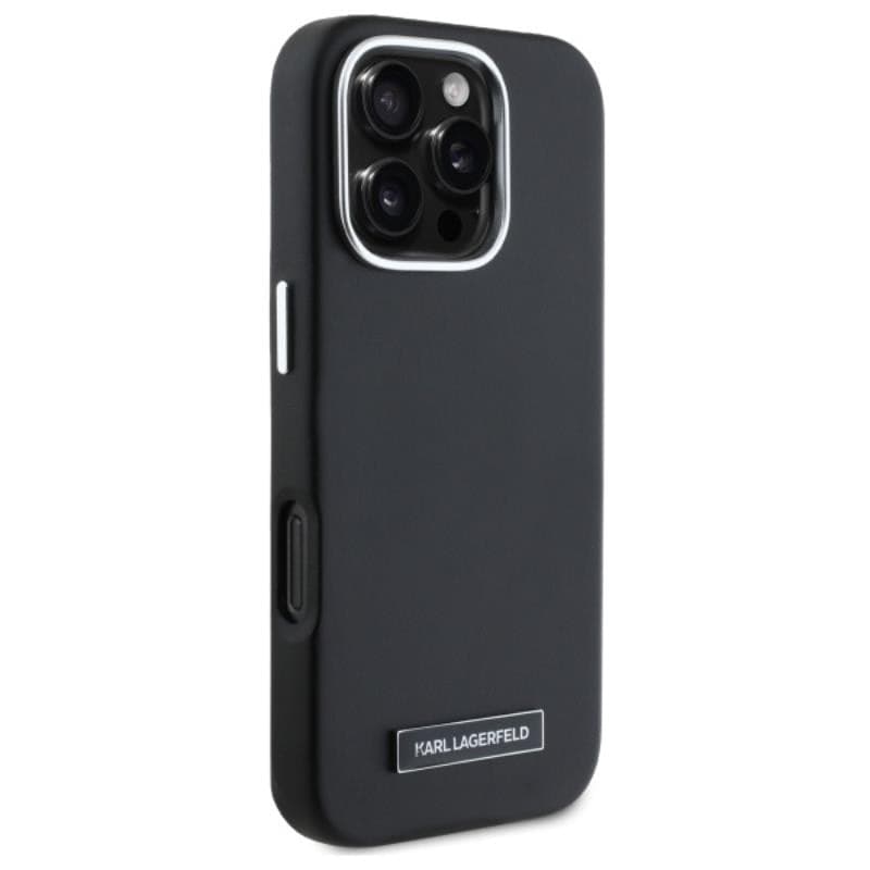 Karl Lagerfeld FW Metal Plate MagSafe - Case for iPhone 16 Pro (black) - 4