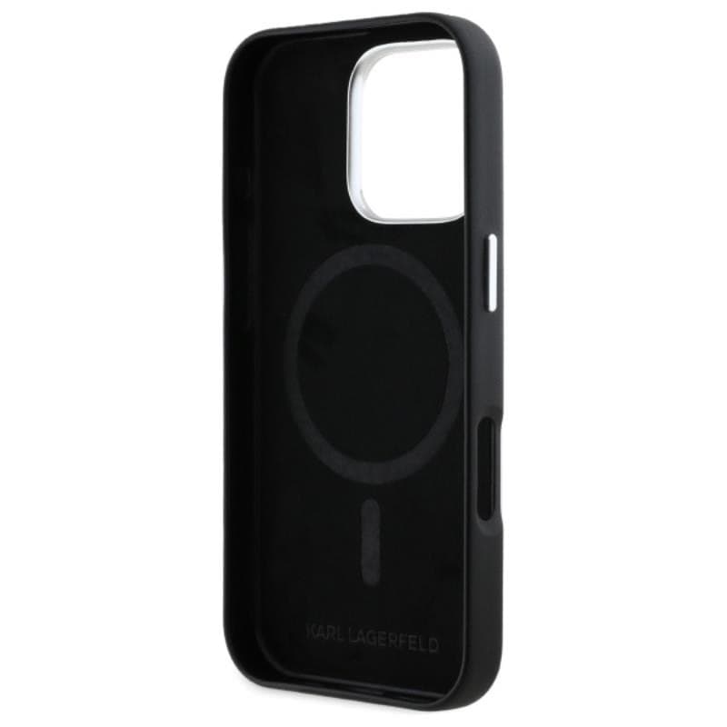 Karl Lagerfeld FW Metal Plate MagSafe - Case for iPhone 16 Pro (black) - 7