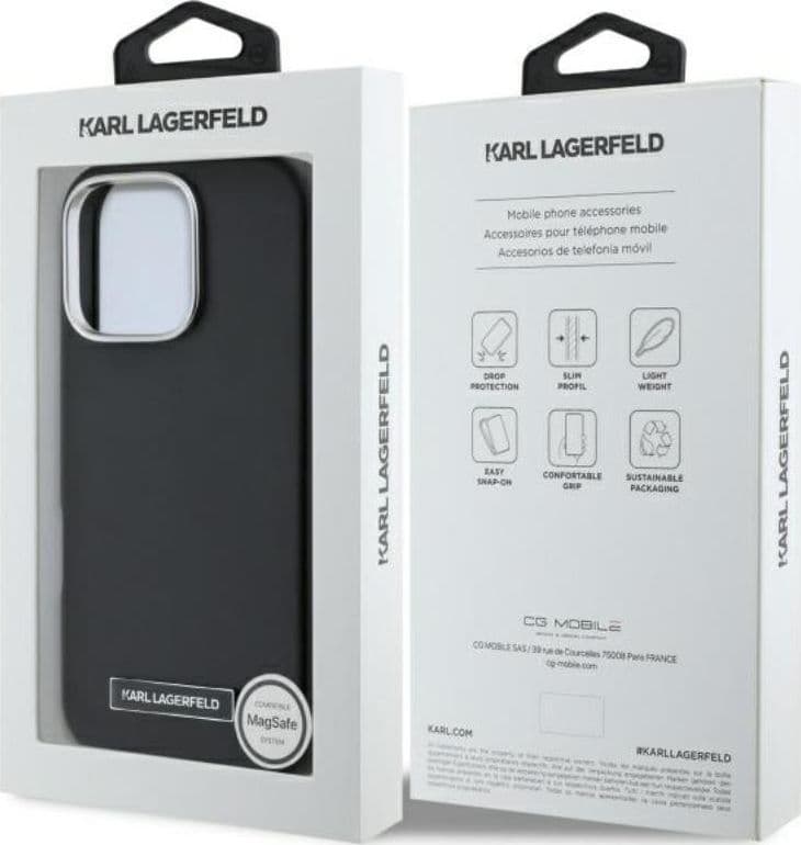 Karl Lagerfeld FW Metal Plate MagSafe - Case for iPhone 16 Pro (black) - 8