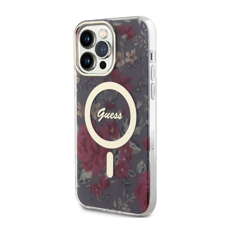 Guess Flower MagSafe - Case for iPhone 14 Pro Max (Green) - 2