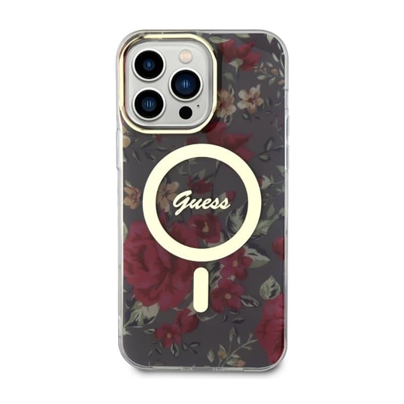 Guess Flower MagSafe - Case for iPhone 14 Pro Max (Green) - 3