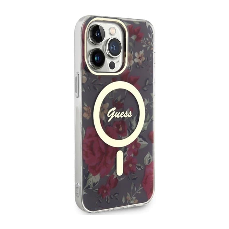 Guess Flower MagSafe - Case for iPhone 14 Pro Max (Green) - 4