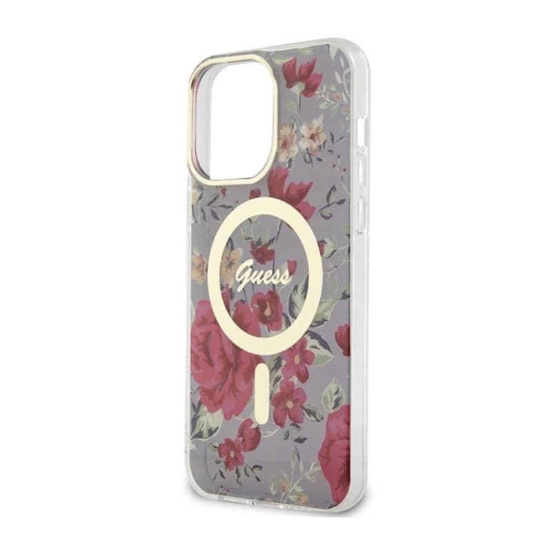 Guess Flower MagSafe - Case for iPhone 14 Pro Max (Green) - 6