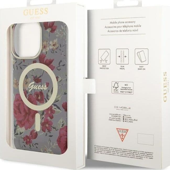 Guess Flower MagSafe - Case for iPhone 14 Pro Max (Green) - 8