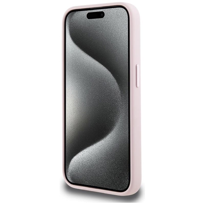 Karl Lagerfeld Silicone Shadow Metal Initial MagSafe - Case for iPhone 15 Pro Max (pink) - 5