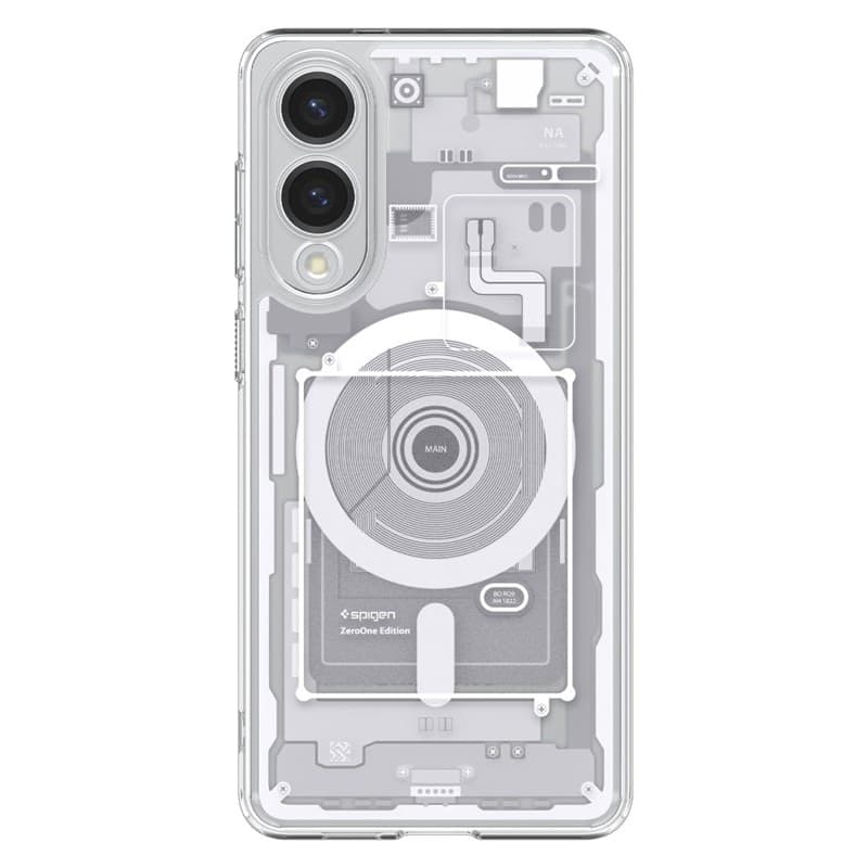 Spigen Ultra Hybrid Mag MagSafe - Case for Samsung Galaxy S25 Edge (Zero One White) - 2