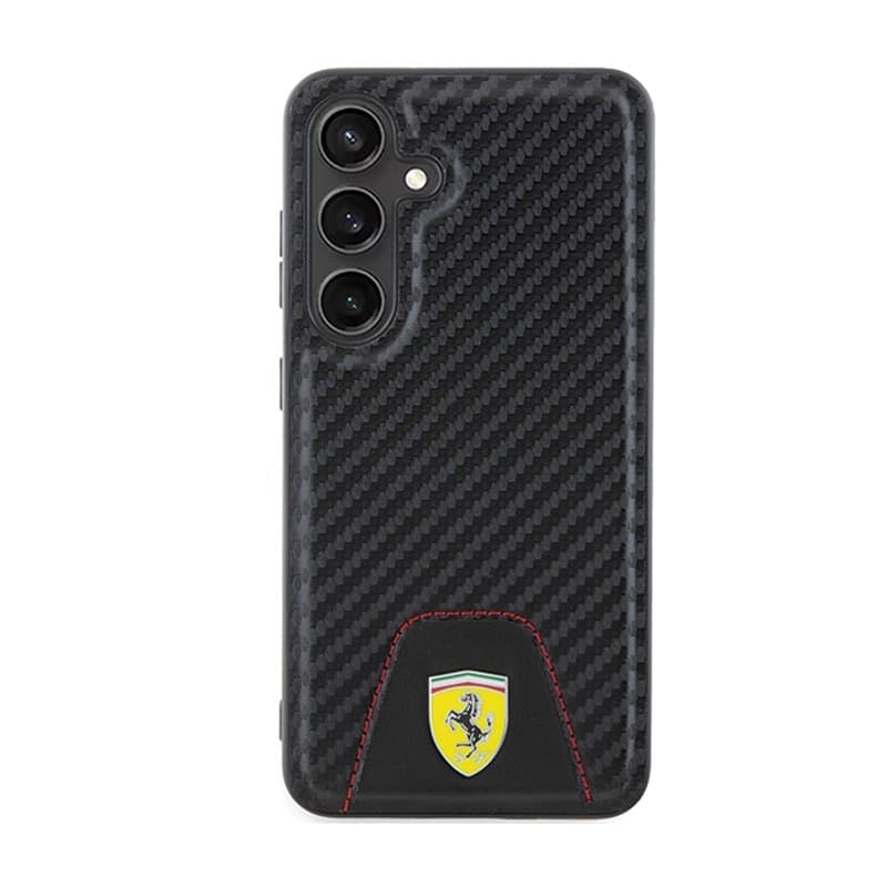 Ferrari Carbon Stitched Bottom - Case for Samsung Galaxy S24 (black) - 3