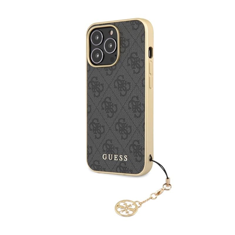 Guess 4G Charms Collection - Case for iPhone 14 Pro (Grey) - 2