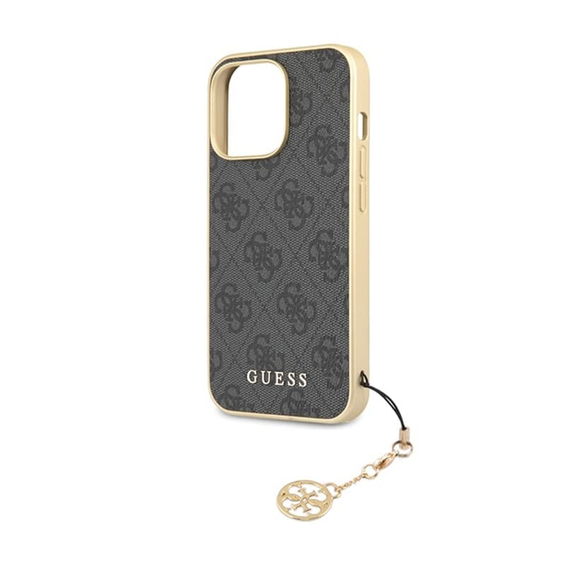 Guess 4G Charms Collection - Case for iPhone 14 Pro (Grey) - 6