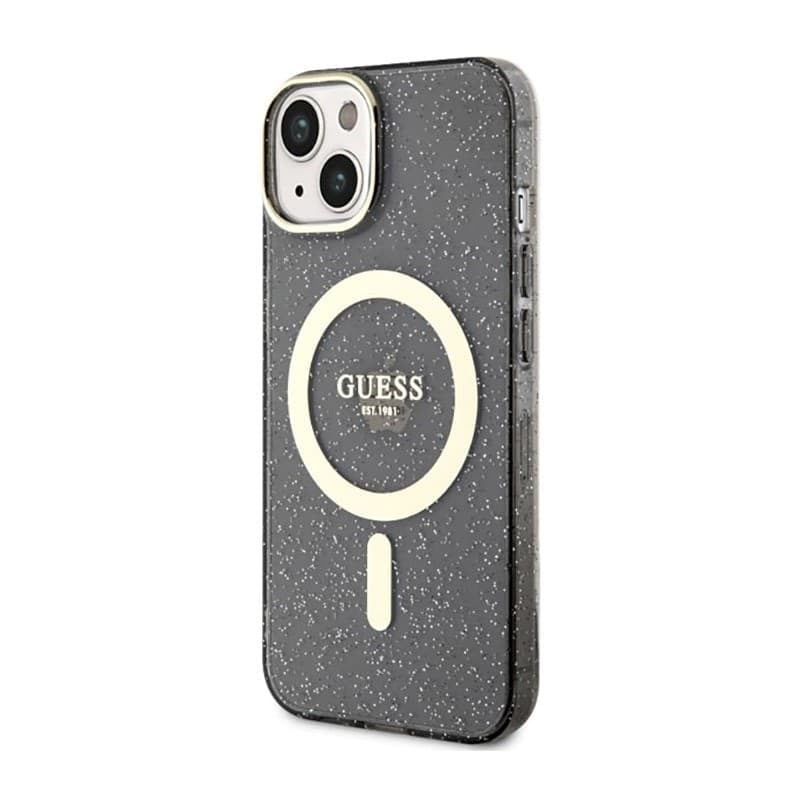 Guess Glitter Gold MagSafe - Case for iPhone 14 Plus (Black) - 2