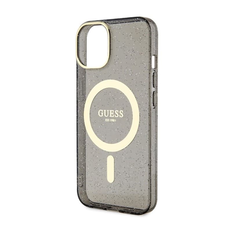 Guess Glitter Gold MagSafe - Case for iPhone 14 Plus (Black) - 6