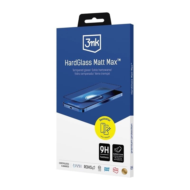 3mk HardGlass Matt Max - Matte Tempered Glass for iPhone 17 Pro - 3