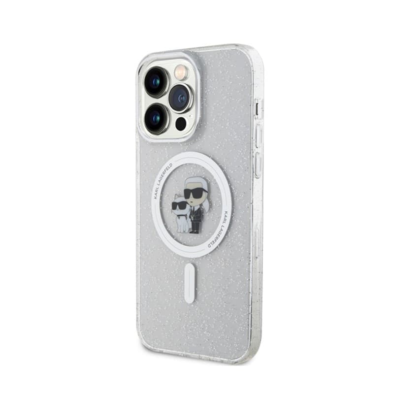 Karl Lagerfeld Karl & Choupette Glitter Magsafe - Case for iPhone 15 Pro Max (Transparent) - 2