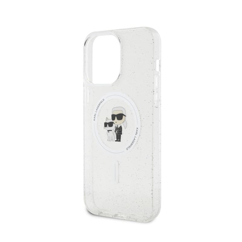 Karl Lagerfeld Karl & Choupette Glitter Magsafe - Case for iPhone 15 Pro Max (Transparent) - 6