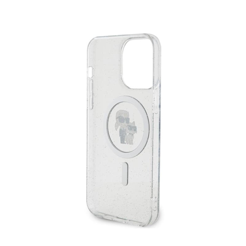 Karl Lagerfeld Karl & Choupette Glitter Magsafe - Case for iPhone 15 Pro Max (Transparent) - 7