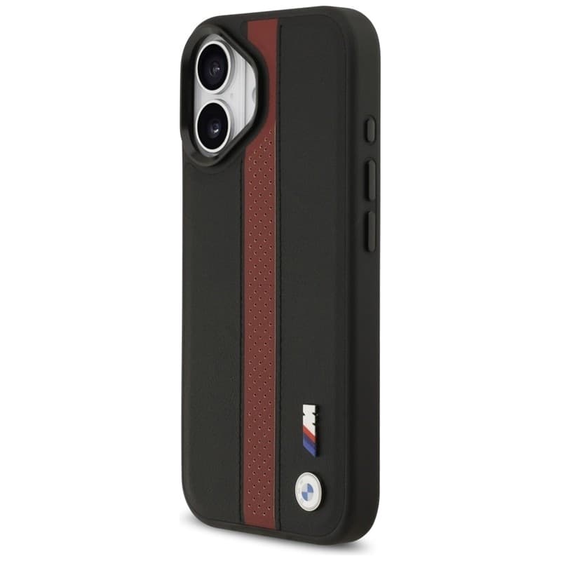 Custodia MagSafe con logo BMW M a strisce perforate per iPhone 17 (rossa) - 2