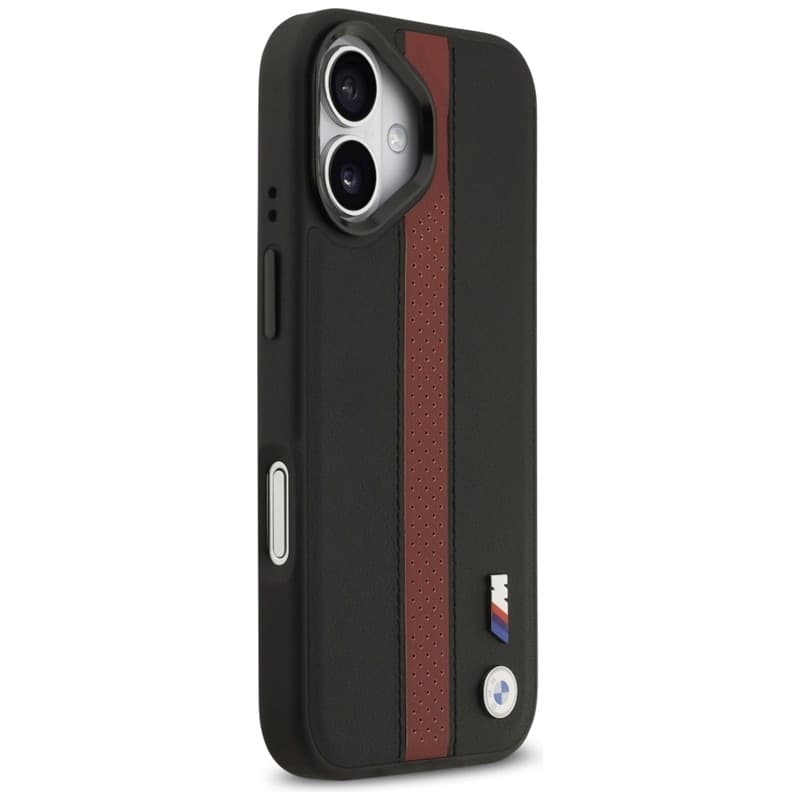 Custodia MagSafe con logo BMW M a strisce perforate per iPhone 17 (rossa) - 4