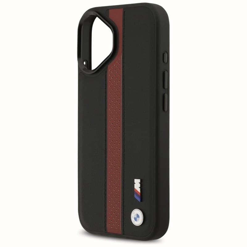 Custodia MagSafe con logo BMW M a strisce perforate per iPhone 17 (rossa) - 6