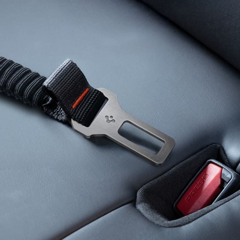 Spigen PS100 - Cintura di sicurezza/guinzaglio per animali domestici per auto (nero) - 6