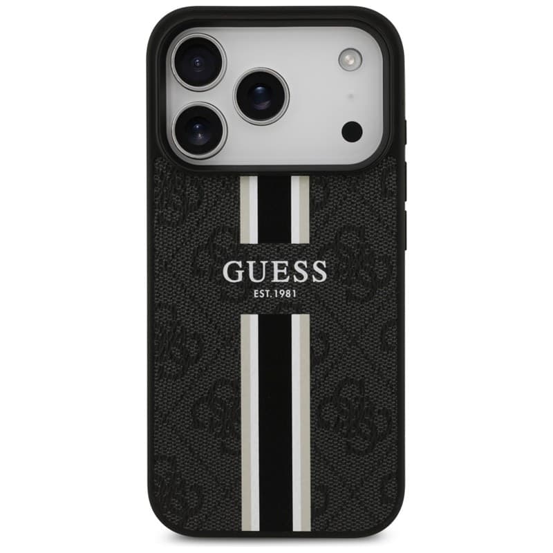 Guess 4G Printed Stripes MagSafe - Case iPhone 17 Pro (black) - 3