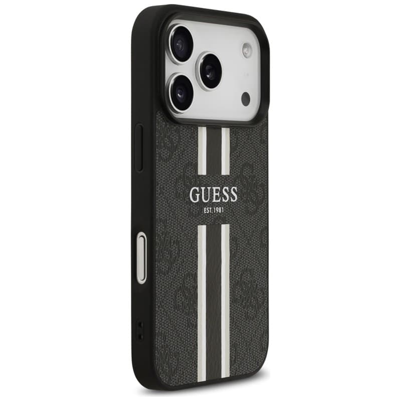 Guess 4G Printed Stripes MagSafe - Case iPhone 17 Pro (black) - 4