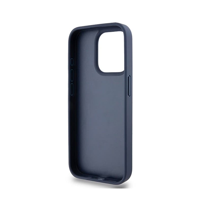 DKNY Leather Mono Stripe & Metal Logo - Case for iPhone 15 Pro (blue) - 7