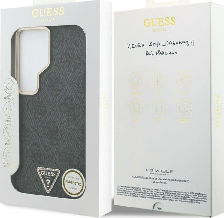 Guess 4G Triangle Logo MagSafe - Custodia per Samsung Galaxy S26 Ultra (Nero) - 8