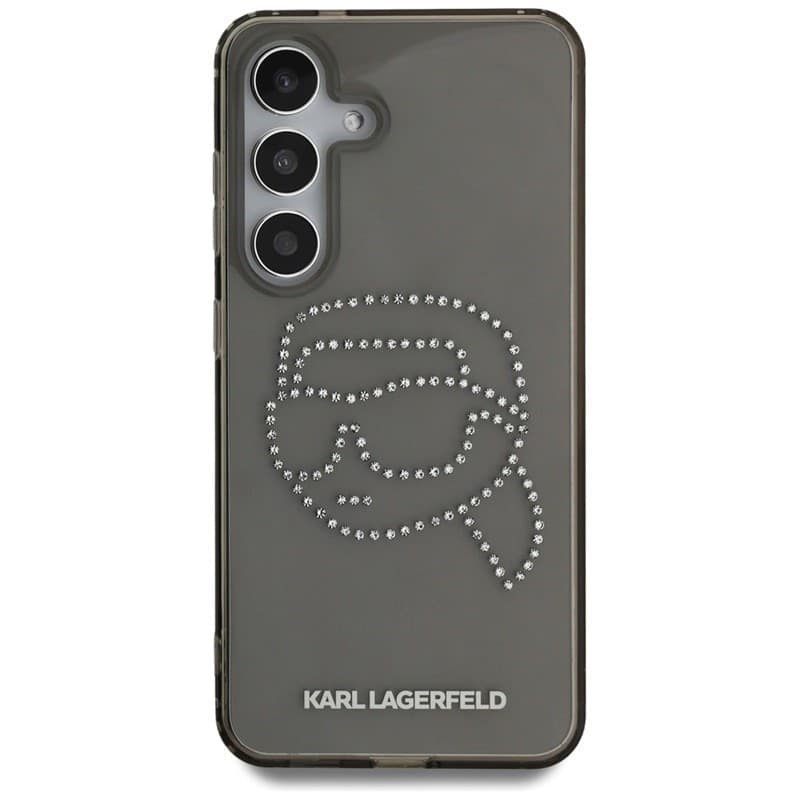 Karl Lagerfeld Rhinestones Karl Head Logo - Case for Samsung Galaxy S25 (Black) - 3