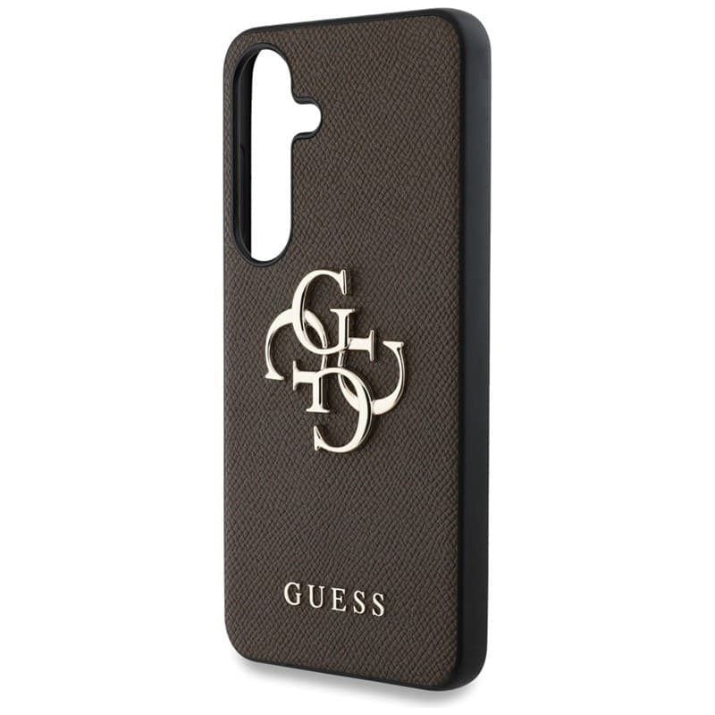 Guess Grained Big 4G Logo Small Classic Logo - Case for Samsung Galaxy S25+ (brown) - 6