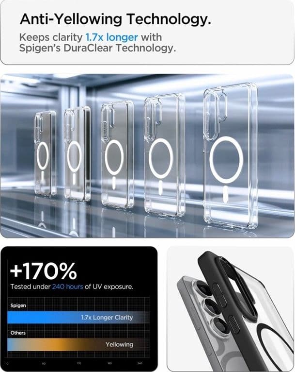 Spigen Ultra Hybrid Mag MagSafe - Custodia per Samsung Galaxy S26 Ultra (nero opaco) - 8