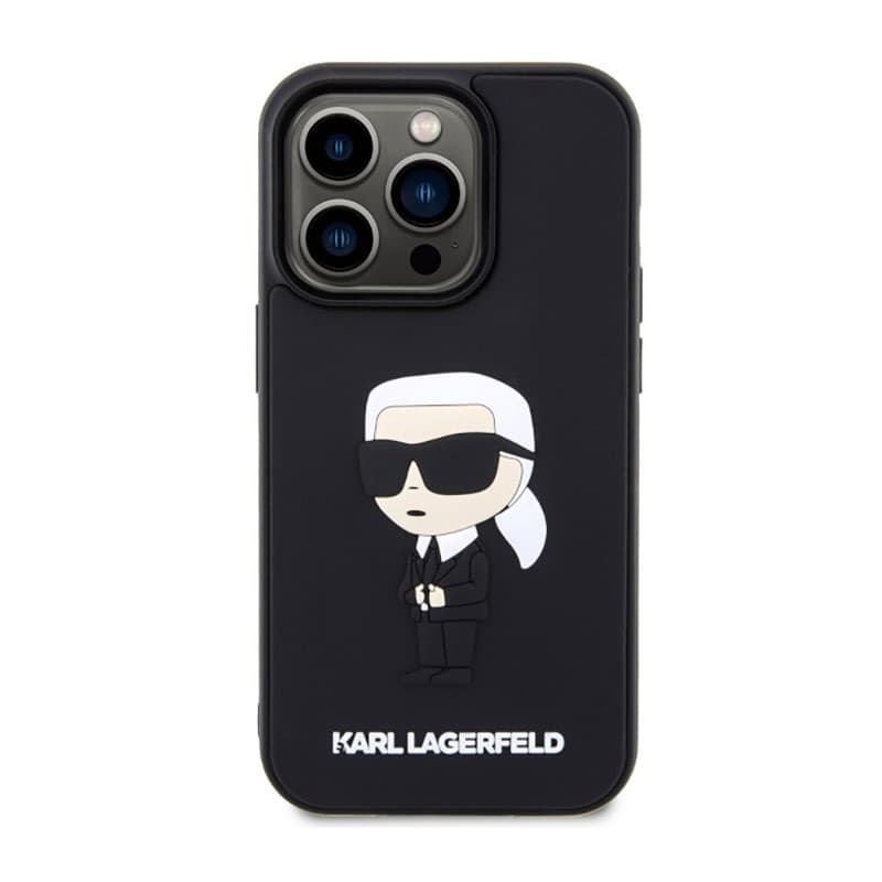 Karl Lagerfeld 3D Rubber NFT Ikonik - Case for iPhone 14 Pro (Black) - 3