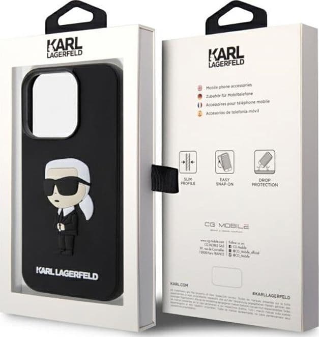 Karl Lagerfeld 3D Rubber NFT Ikonik - Case for iPhone 14 Pro (Black) - 8