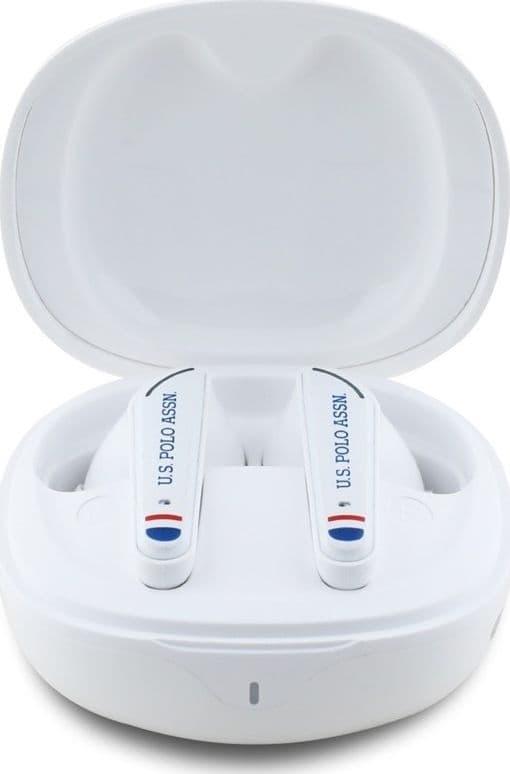 US Polo Assn DH Logo - TWS Earphones + Charging Case (White) - 2