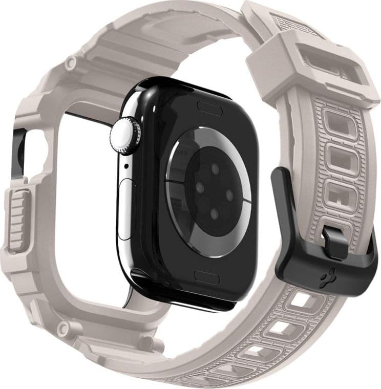 Spigen Rugged Armor Pro V2 – Cinturino con custodia per Apple Watch 10/11 42 mm (beige dune) - 8