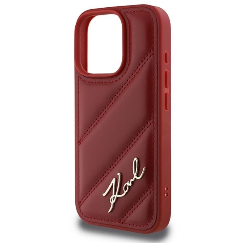 Karl Lagerfeld Quilted Signature - Case for iPhone 16 Pro (red) - 6