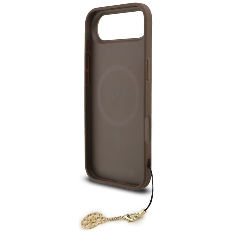 Guess 4G Charms Collection - Custodia MagSafe per iPhone Air (Marrone) - 6