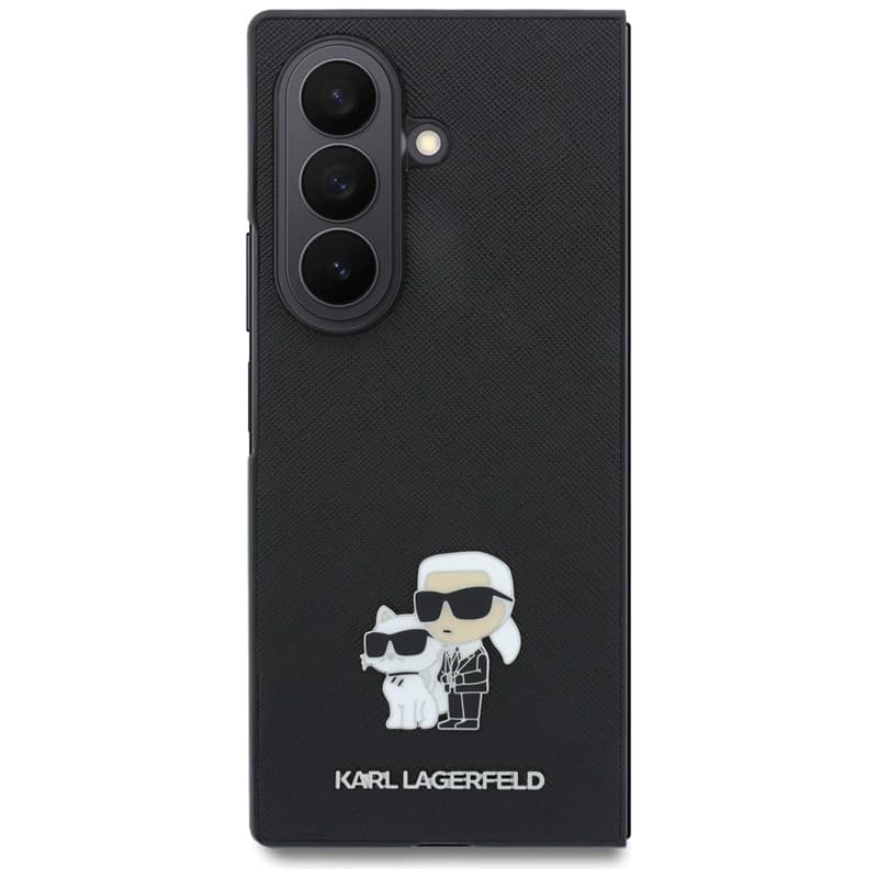 Custodia per Samsung Galaxy Z Fold 8 Ultra (nera) con spilla Karl Lagerfeld Saffiano Karl & Choupette - 2
