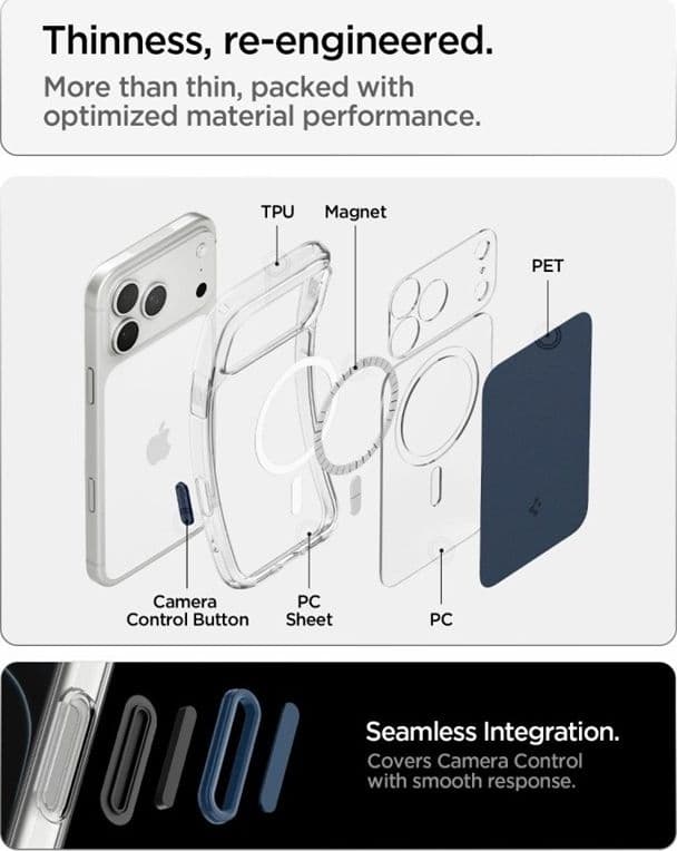 Spigen Ultra Hybrid T Mag MagSafe - Custodia per iPhone 18 Pro Max / 17 Pro Max (Blu opaco) - 9