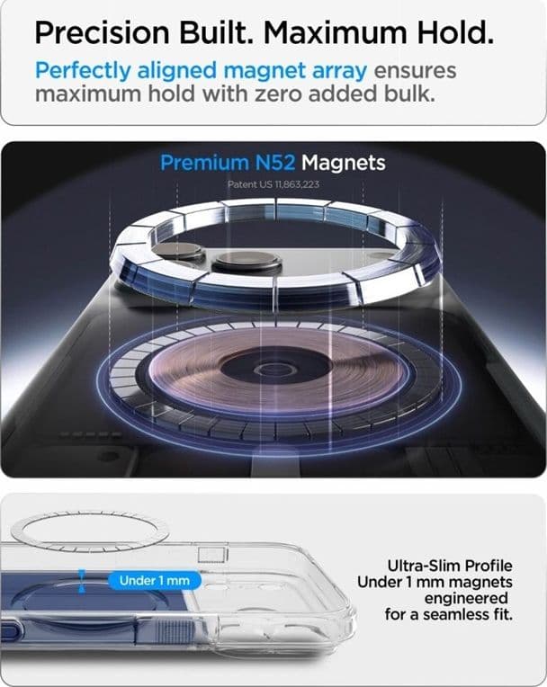 Spigen Ultra Hybrid T Mag MagSafe - Custodia per iPhone 18 Pro Max / 17 Pro Max (Blu opaco) - 10