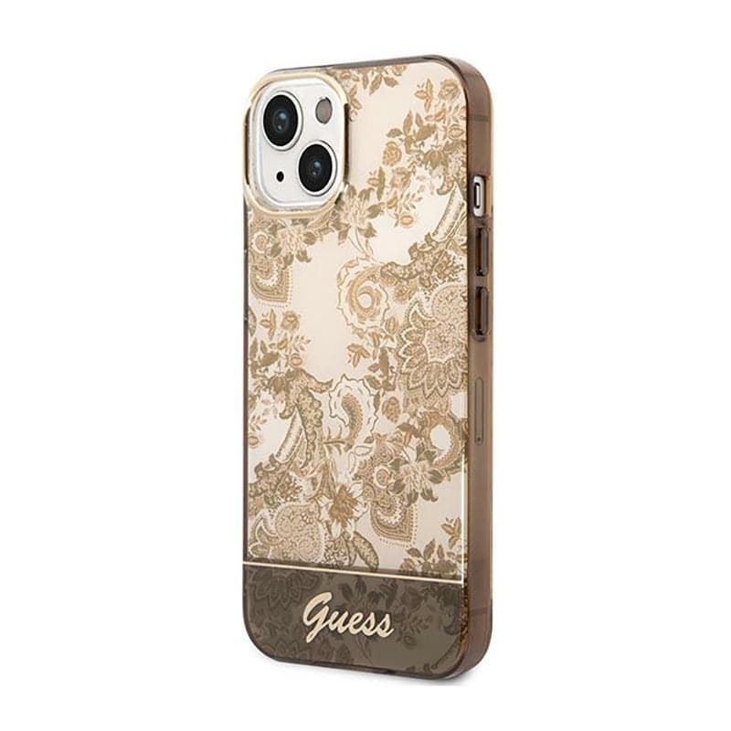 Guess Porcelain Collection - Case for iPhone 14 Plus (Ochre) - 2
