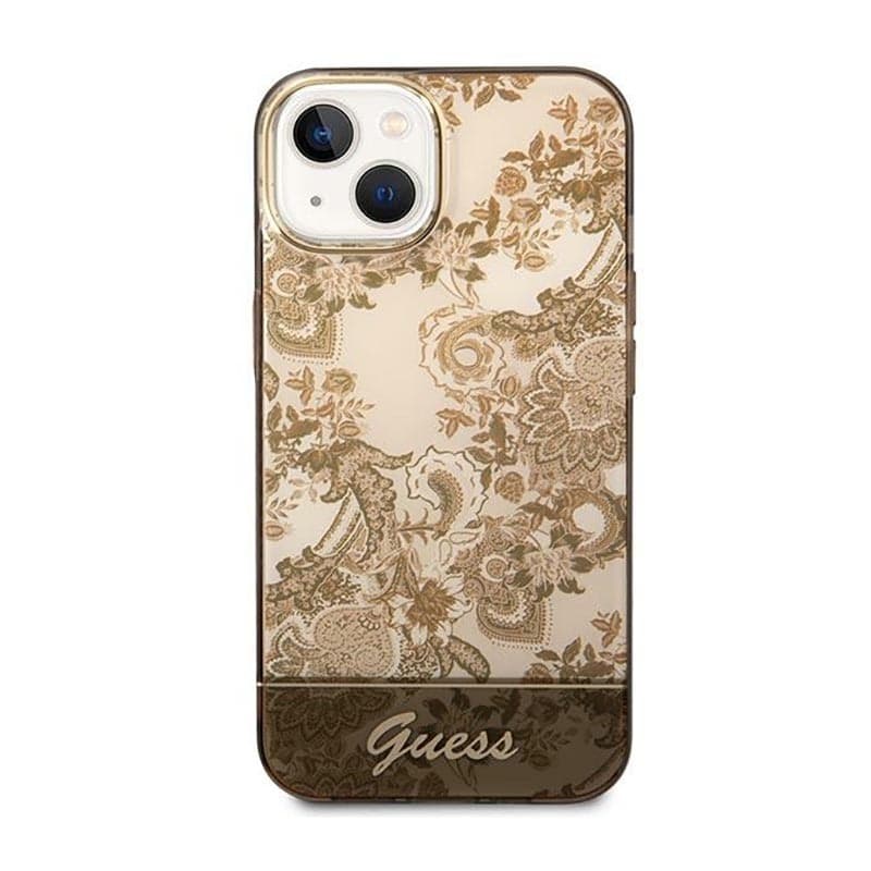 Guess Porcelain Collection - Case for iPhone 14 Plus (Ochre) - 3