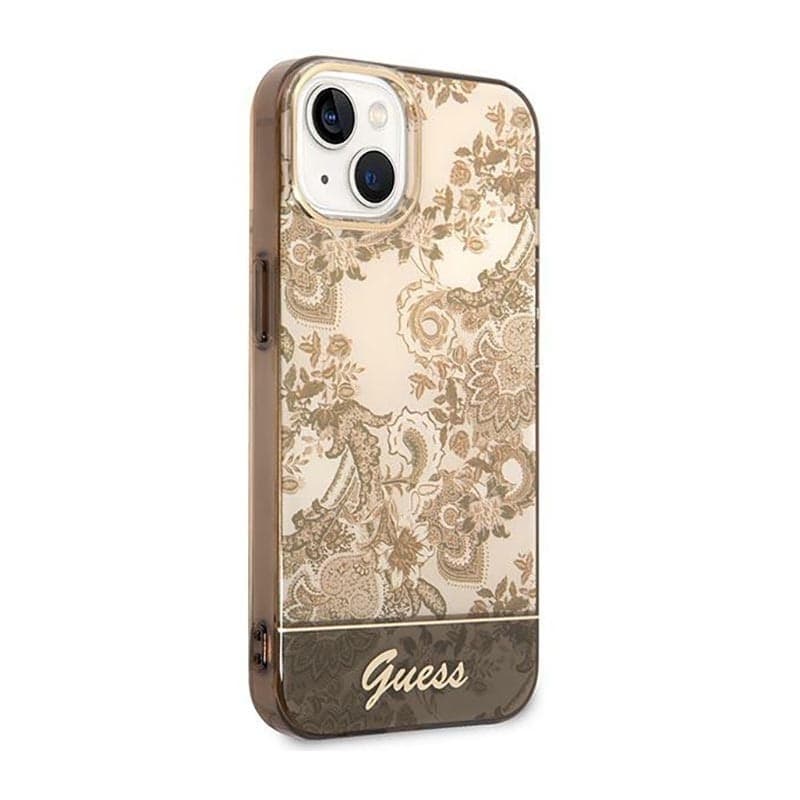 Guess Porcelain Collection - Case for iPhone 14 Plus (Ochre) - 4