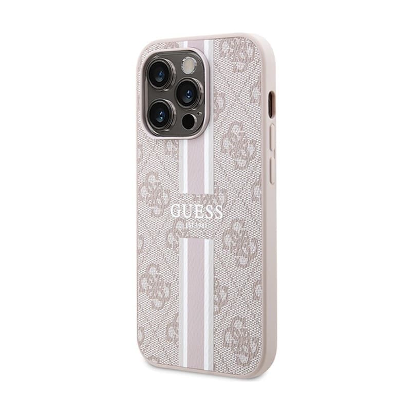 Guess 4G Printed Stripes MagSafe - iPhone 15 Pro Case (pink) - 2