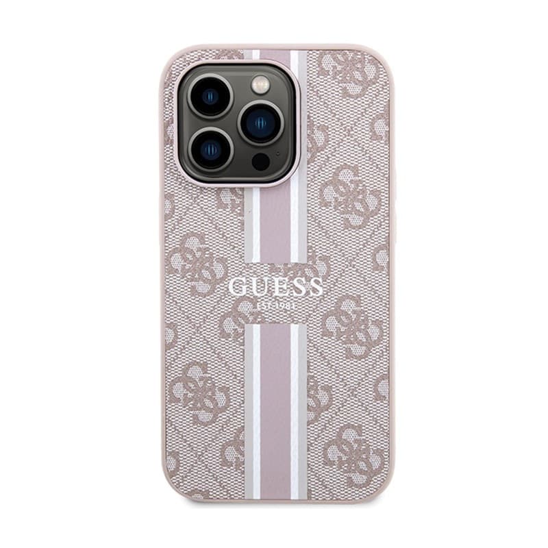 Guess 4G Printed Stripes MagSafe - iPhone 15 Pro Case (pink) - 3