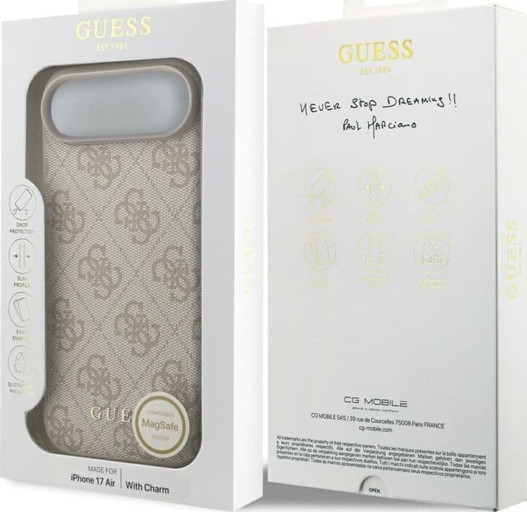 Guess 4G Charms Collection - Custodia MagSafe per iPhone Air (Rosa) - 7