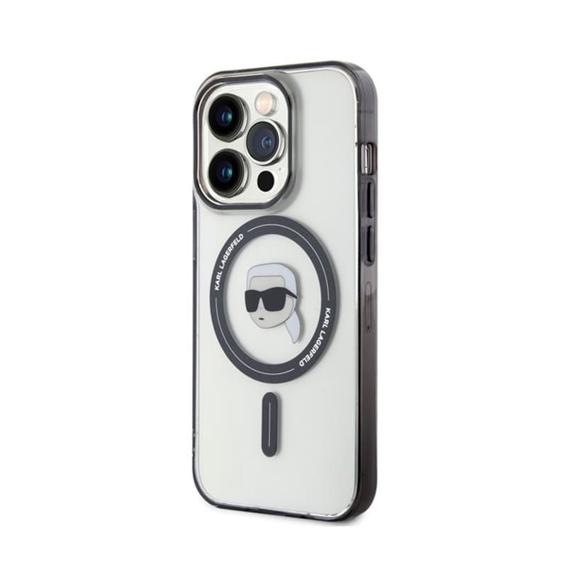 Karl Lagerfeld IML Karl Head MagSafe - Case fir iPhone 15 Pro (Transparent) - 2
