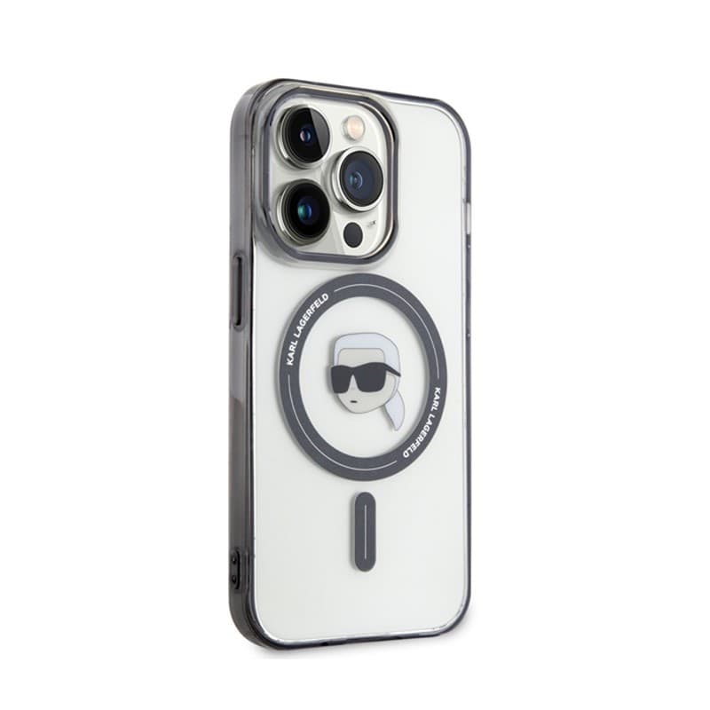 Karl Lagerfeld IML Karl Head MagSafe - Case fir iPhone 15 Pro (Transparent) - 4