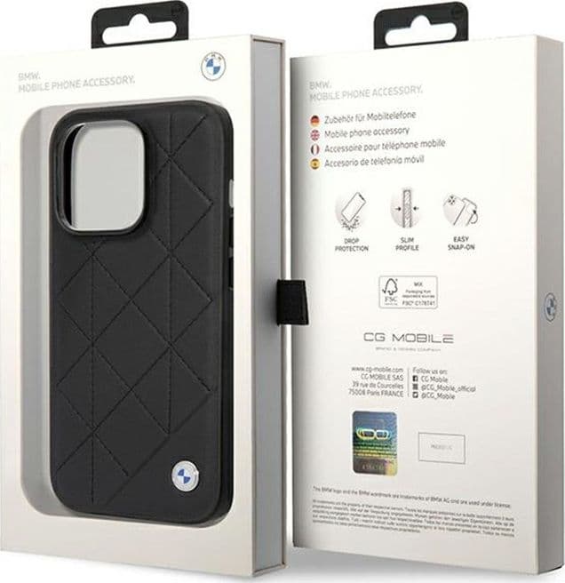 BMW Leather Quilted - Case for iPhone 14 Pro (black) - 8